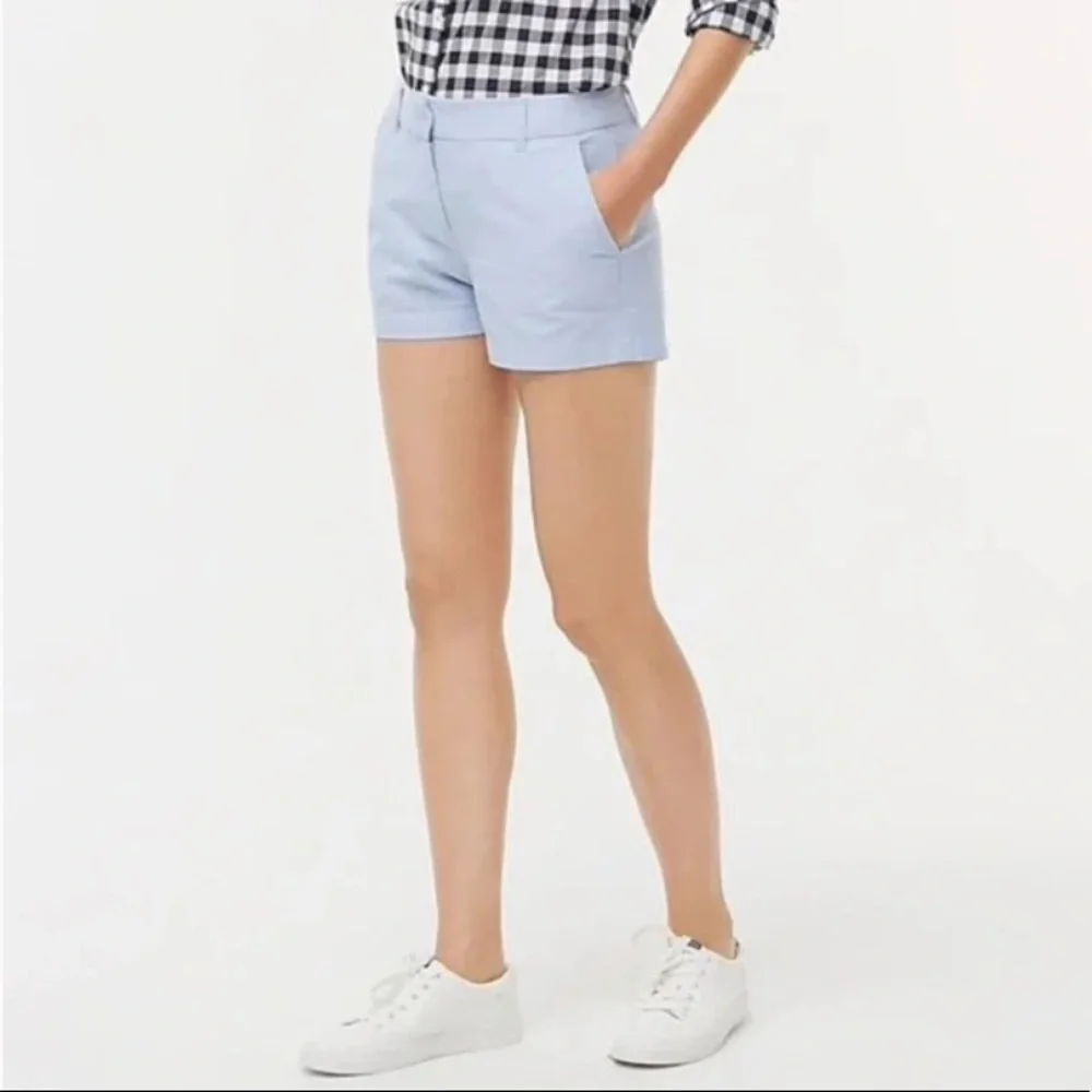 J CREW blue classic cotton Oxford 4.5” inseam shorts size 2